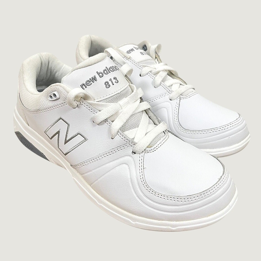 New Balance Womens 813 Walking Shoes 11 D White WW813WT Leather Rollbar Sneakers